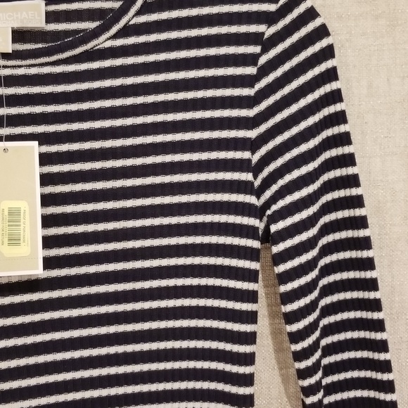 Micheal kors Black & White Strip Knit Dress - Picture 2 of 7